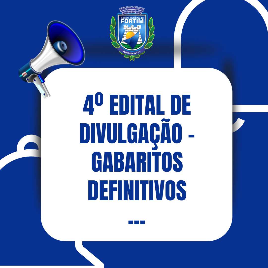 4º Edital de Divulgação - Gabarito Definitivo